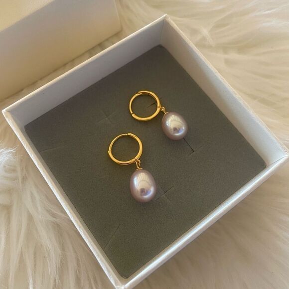 Tahitian pearl earrings - Picture 3 of 3